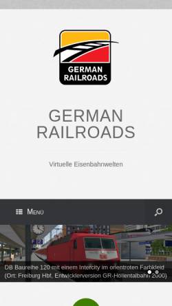 Vorschau der mobilen Webseite www.german-railroads.com, German Railroads