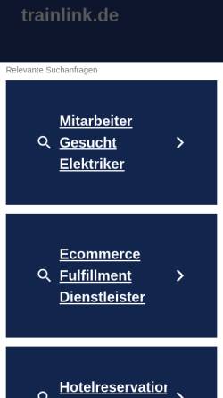 Vorschau der mobilen Webseite www.trainlink.de, TRAINLINK
