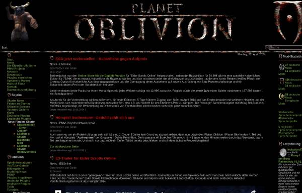 Vorschau von www.planetoblivion.de, Planet Oblivion