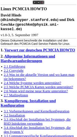 Vorschau der mobilen Webseite www.linuxhaven.de, PCMCIA HOWTO