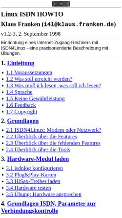 Vorschau der mobilen Webseite www.linuxhaven.de, ISDN Howto