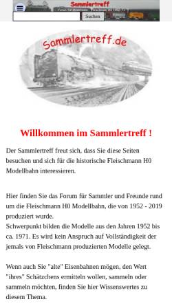 Vorschau der mobilen Webseite www.sammlertreff.de, Fleischmann H0 Sammlertreff