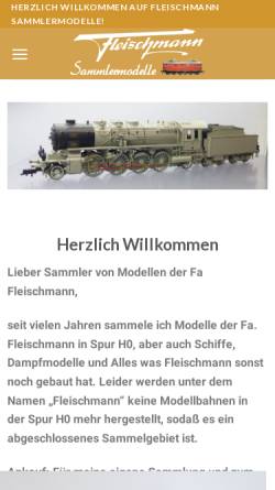 Vorschau der mobilen Webseite www.fleischmann-trains.de, Fleischmann-Sammlertreff