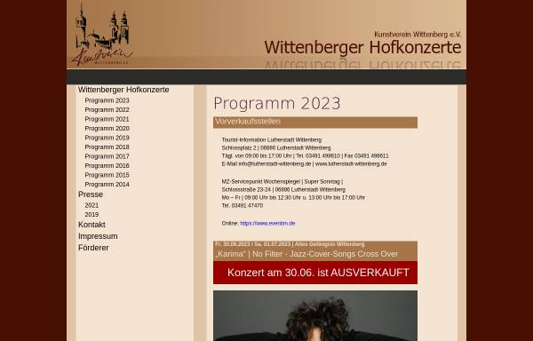 Vorschau von www.kunstverein-wittenberg.de, Kunstverein Wittenberg