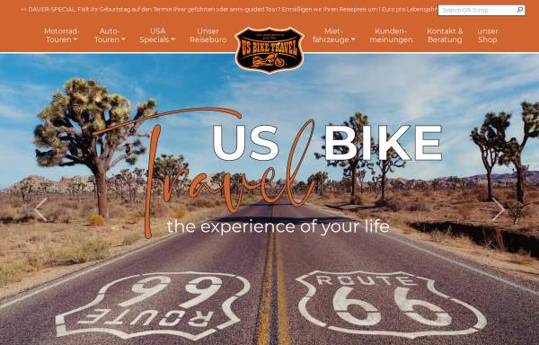 Vorschau von www.us-bike-travel.com, US Bike Travel - Reisebüro Kefalas