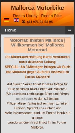 Vorschau der mobilen Webseite www.mallorca-motorrad.de, Mallorca Motorrad