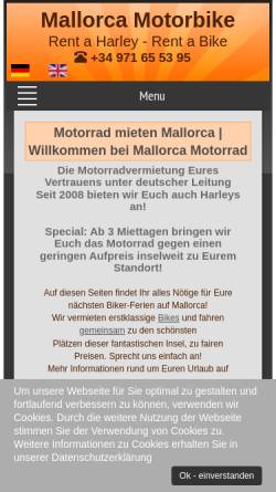 Vorschau der mobilen Webseite www.mallorca-motorbike.com, Mallorca Motorbike