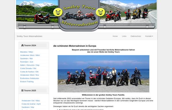 Vorschau von www.smiley-tours.de, Smiley-Tours Motorradreisen
