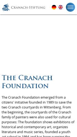 Vorschau der mobilen Webseite www.cranach-stiftung.de, Cranach Stiftung