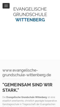Vorschau der mobilen Webseite www.evgs-wittenberg.de, Evangelische Grundschule in der Lutherstadt Wittenberg