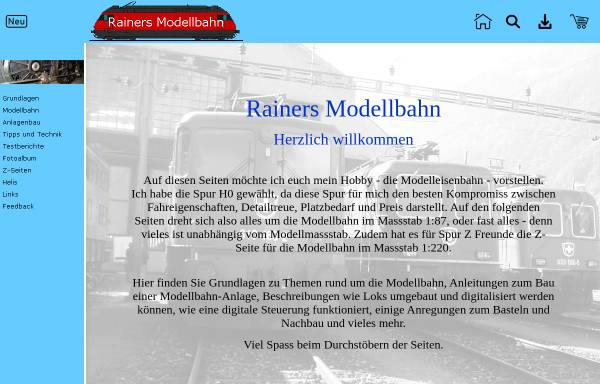 Vorschau von www.stayathome.ch, Rainers Modellbahnseiten