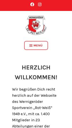 Vorschau der mobilen Webseite www.wsv-rotweiss.de, WSV Rot-Weiß e.V.