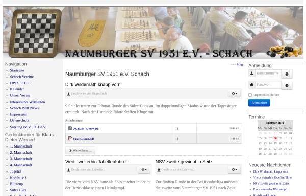 Vorschau von www.schach-naumburg.de, Naumburger Sportverein 1951 e.V. Schach