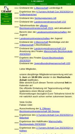 Vorschau der mobilen Webseite www.sc-anhalt.keepfree.de, 1. SC Anhalt