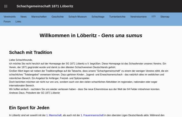 Vorschau von www.sg1871loeberitz.de, Schachgemeinschaft 1871 Löberitz