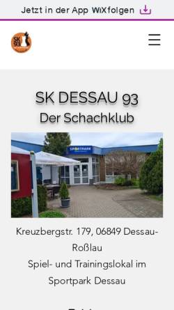 Vorschau der mobilen Webseite www.sk93.de, Schachklub Dessau 93 e.V.