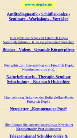 Vorschau der mobilen Webseite www.depke.de, Sebastian Depke