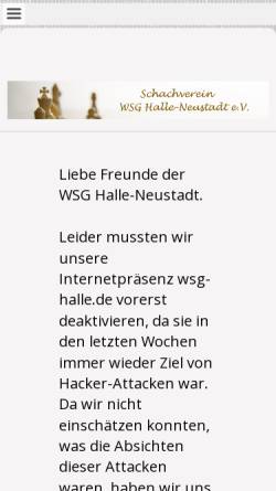 Vorschau der mobilen Webseite www.wsg-halle.de, Wohnsportgemeinschaft Halle-Neustadt e.V.