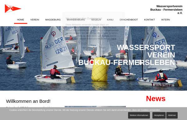 Vorschau von www.wbf-magdeburg.de, Die Segelabteilung des Wassersportvereins Buckau Fermersleben e.V.