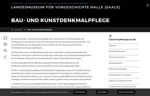 Vorschau von www.denkmalpflege-in-sachsen-anhalt.de, Denkmalpflege in Sachsen-Anhalt