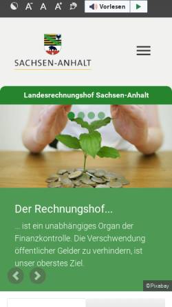 Vorschau der mobilen Webseite lrh.sachsen-anhalt.de, Landesrechnungshof Sachsen-Anhalt