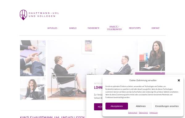 Vorschau von www.hauptmann-uhl.de, Rechtsanwälte und Steuerberater Hauptmann-Uhl & Kollegen, Göppingen
