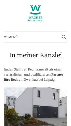 Vorschau der mobilen Webseite www.anwalt-wagner.de, Wagner Rechtsanwälte