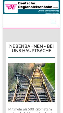 Vorschau der mobilen Webseite www.regionaleisenbahn.de, Deutsche Regionaleisenbahn GmbH