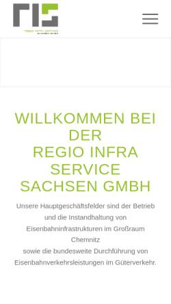 Vorschau der mobilen Webseite www.ris-sachsen.eu, Regio Infra Service Sachsen GmbH
