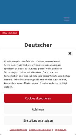 Vorschau der mobilen Webseite www.dslv.de, Deutscher Sportlehrer Verband