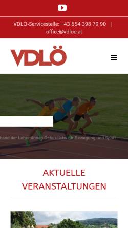 Vorschau der mobilen Webseite www.vdloe.at, Verband der Leibeserzieher Österreichs (VDLÖ)