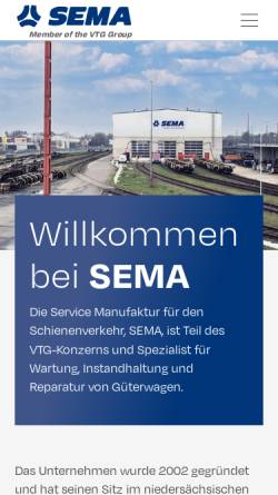 Vorschau der mobilen Webseite www.sema-ag.de, SEMA AG