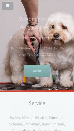 Vorschau der mobilen Webseite www.doggroomer.at, Hundepflege.net