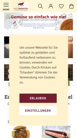 Vorschau der mobilen Webseite www.das-tierhotel.de, Das Tierhotel, Olaf Jungnickel