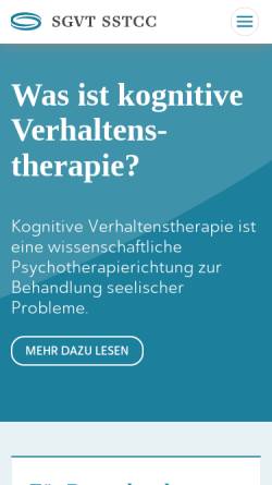 Vorschau der mobilen Webseite www.sgvt-sstcc.ch, Schweizerische Gesellschaft für Verhaltens- und Kognitive Therapie