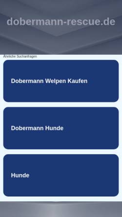 Vorschau der mobilen Webseite www.dobermann-rescue.de, Dobermann-Rescue