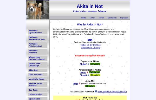 Vorschau von www.akita-in-not.de, Akita in Not