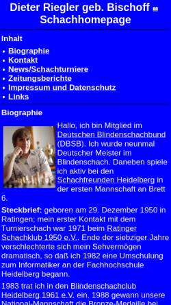 Vorschau der mobilen Webseite www.schach64.de, Bischoff, Dieter