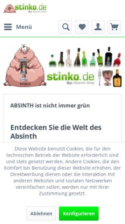 Vorschau der mobilen Webseite www.stinko.de, Stinko.de, Patrick Bienia