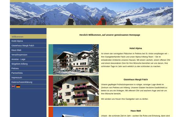Gästehäuser und Pensionen in Pettneu am Arlberg