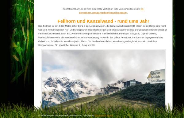 Vorschau von www.kanzelwandbahn.de, Kanzelwandbahn und Walmendinger Horn im Kleinwalsertal