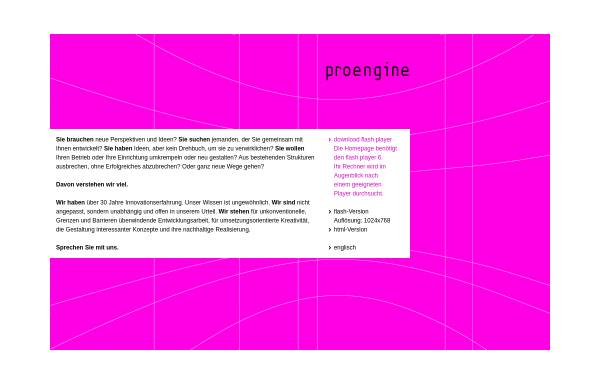 Vorschau von www.proengine.de, Proengine GmbH - Dr. Friedemann Tiedt, Dipl.-Ing. Gabriele E. Krause