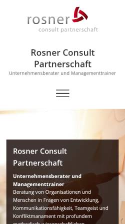 Vorschau der mobilen Webseite rosner-consult.de, Rosner Consult Partnerschaft
