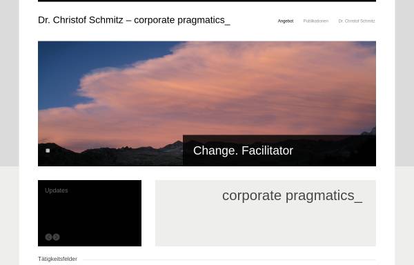 Vorschau von www.corprag.ch, Corporate Pragmatics - Dr. Christof Schmitz