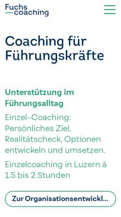 Vorschau der mobilen Webseite www.fuchs-coaching.ch, Fuchs Coaching, Inh. Cyrill Fuchs