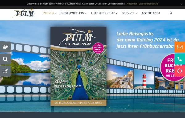Vorschau von www.puelmreisen.de, Pülm-Reisen GmbH