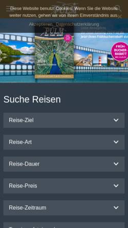 Vorschau der mobilen Webseite www.puelmreisen.de, Pülm-Reisen GmbH