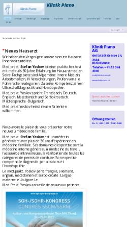 Vorschau der mobilen Webseite www.klinikpiano.ch, Klinik Piano