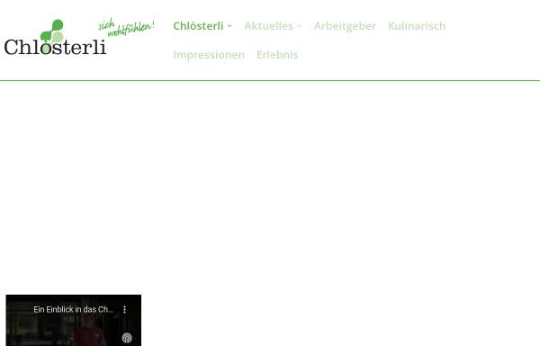Vorschau von www.chloesterli.ch, Altersheim Chlösterli, Unterägeri