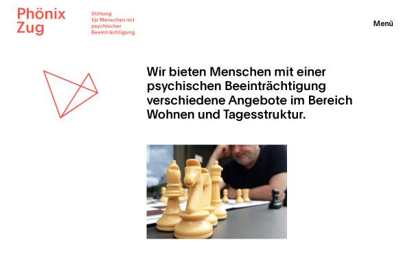 Vorschau von www.phoenix-zug.ch, Sozialpsychiatrie Stiftung Phönix Zug